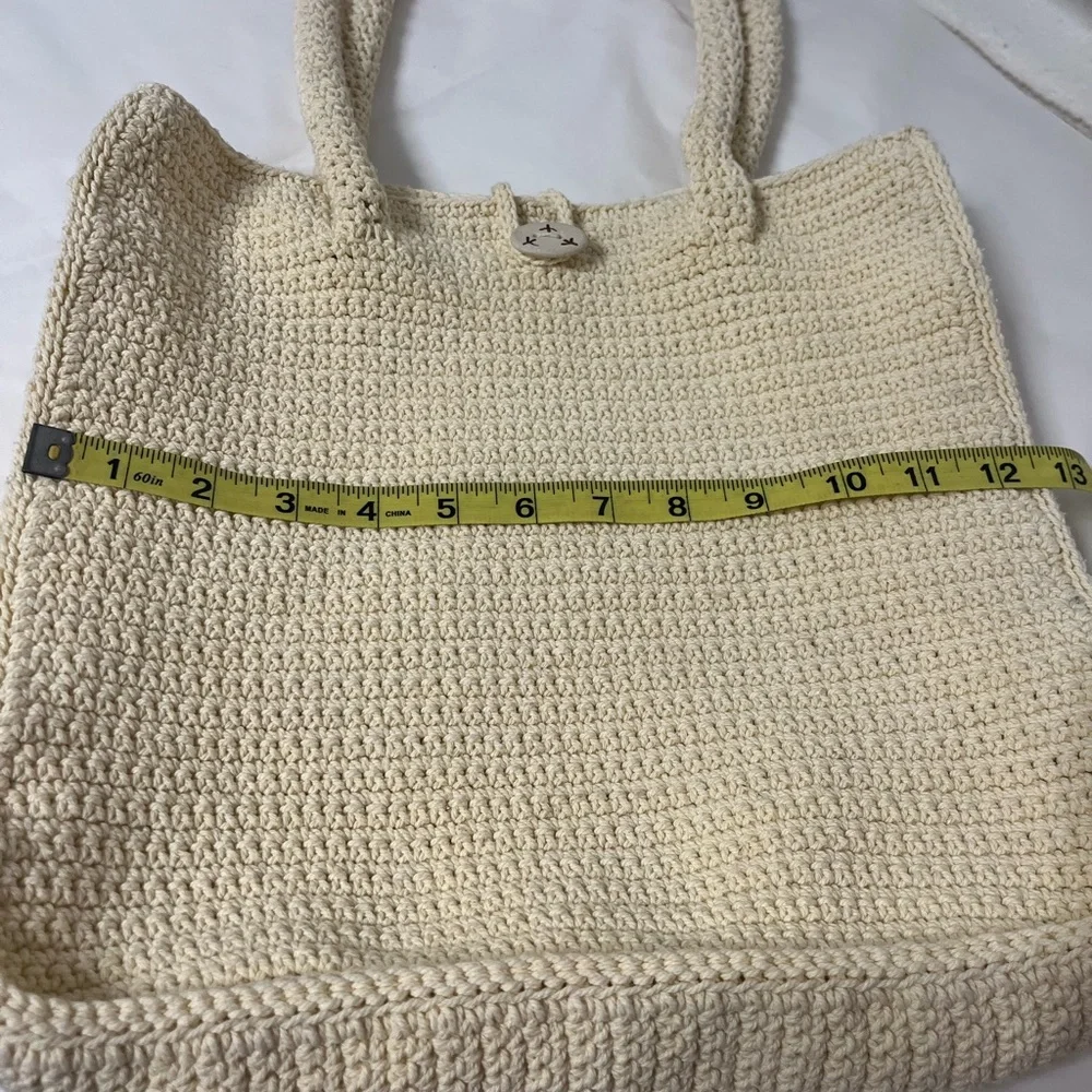 Knit shoulder Tote Bag